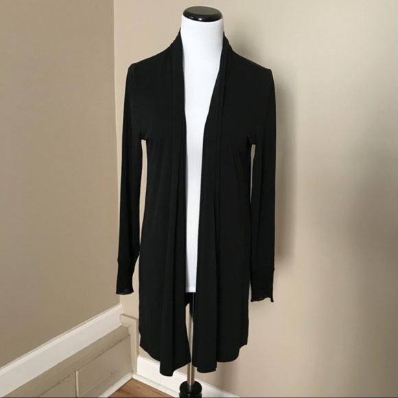 silk long cardigan coat